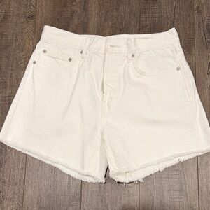 Denim Forum Women's White Denim Shorts